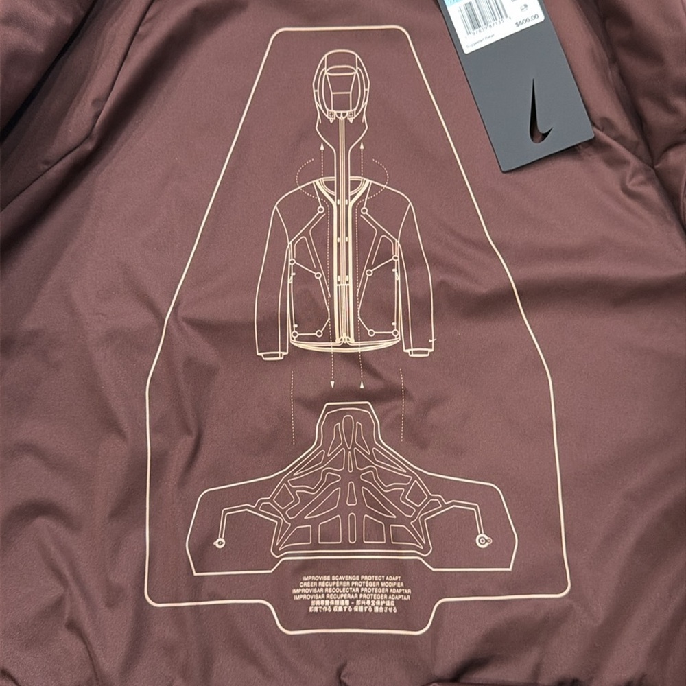 Men's Brown Jacket with Hood - Picture 8 of 14